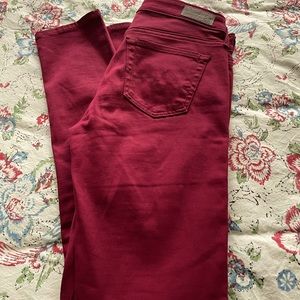 AG jeans in rich Scarlet